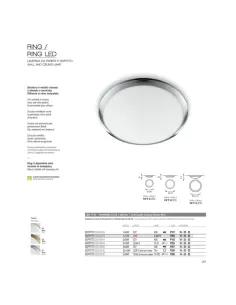 Lucente p257-22 anillo-5 soff d 41.5 2x42w e27